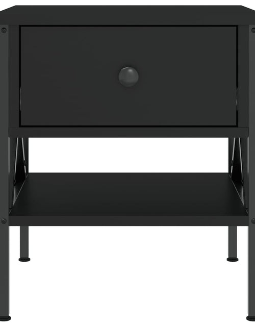 Încărcați imaginea în vizualizatorul Galerie, Noptiere, 2 buc., negru, 40x42x45 cm, lemn compozit - Lando
