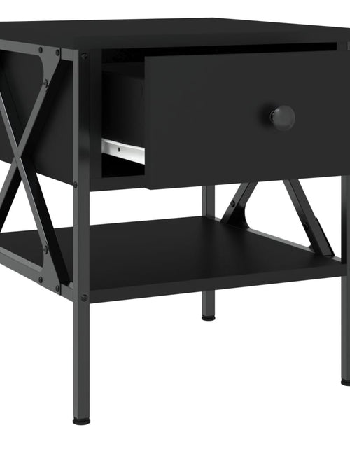 Încărcați imaginea în vizualizatorul Galerie, Noptiere, 2 buc., negru, 40x42x45 cm, lemn compozit - Lando

