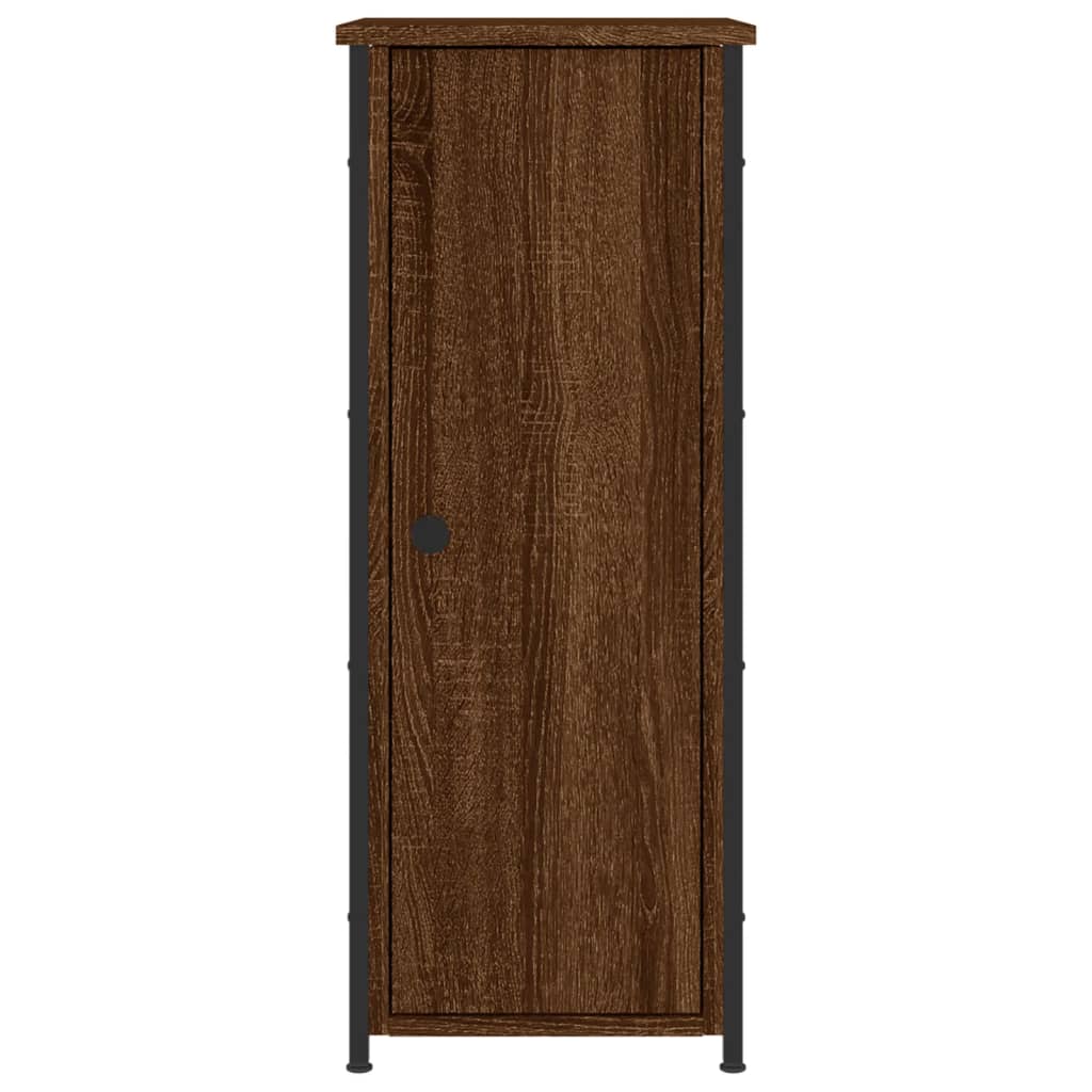 Noptiere, 2 buc., stejar maro, 32x42x80 cm, lemn compozit - Lando