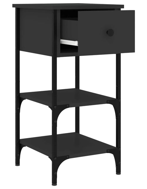 Încărcați imaginea în vizualizatorul Galerie, Noptiere, 2 buc., negru, 34x36x70 cm, lemn compozit - Lando
