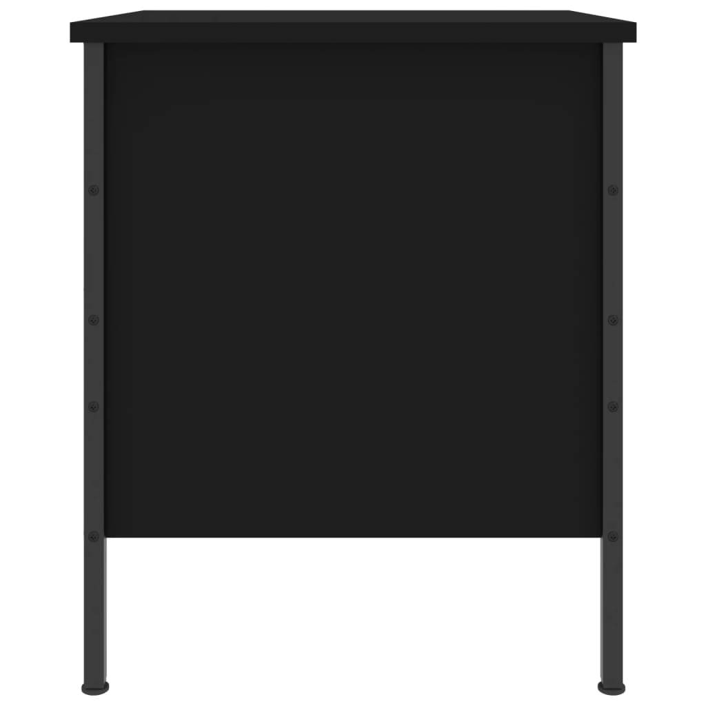 Noptieră, negru, 40x42x50 cm, lemn compozit - Lando