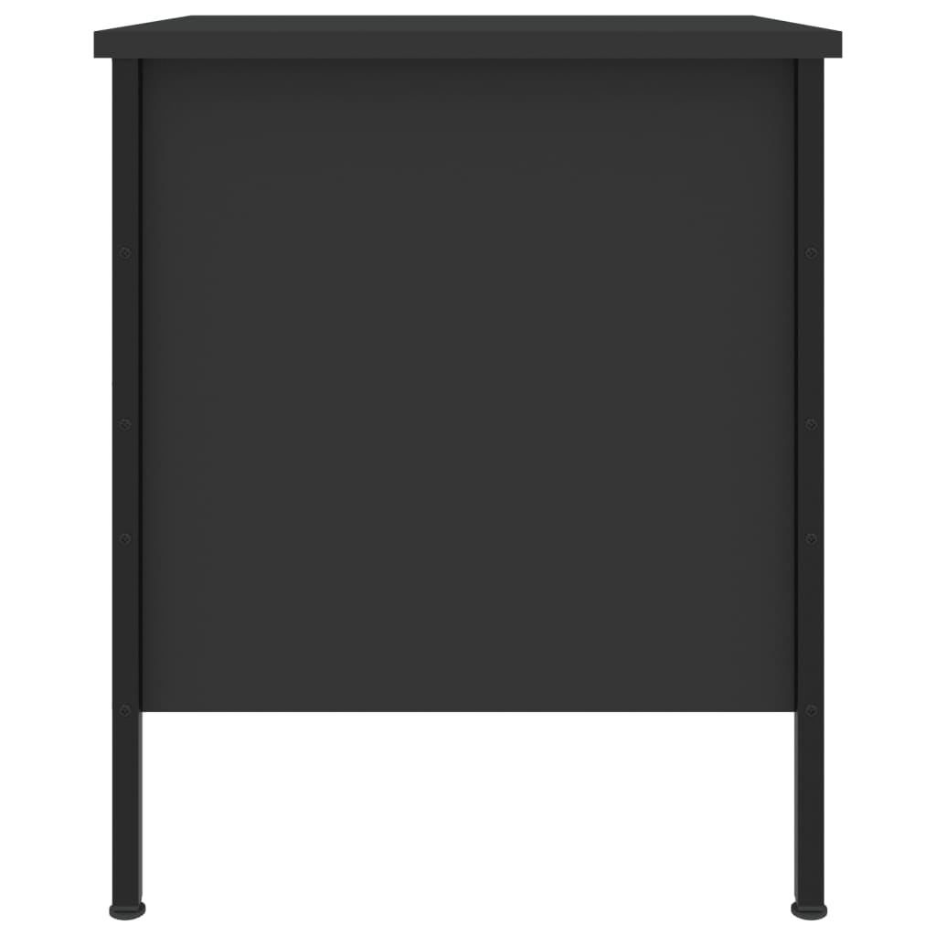 Noptiere, 2 buc., negru, 40x42x50 cm, lemn compozit - Lando
