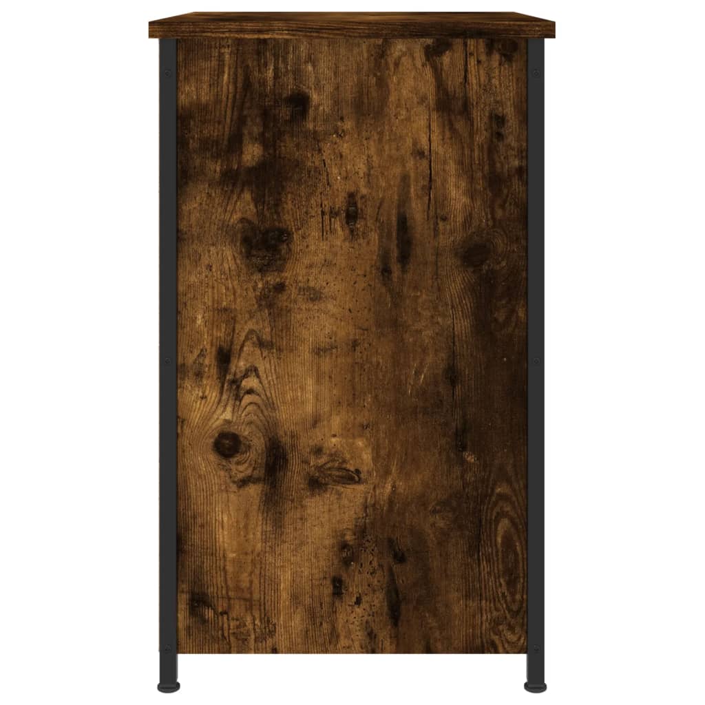Noptiere, 2 buc., stejar fumuriu, 40x36x60 cm, lemn compozit - Lando