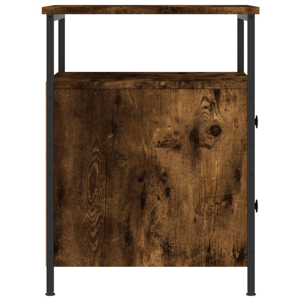 Noptiere, 2 buc., stejar fumuriu, 44x45x60 cm, lemn compozit - Lando
