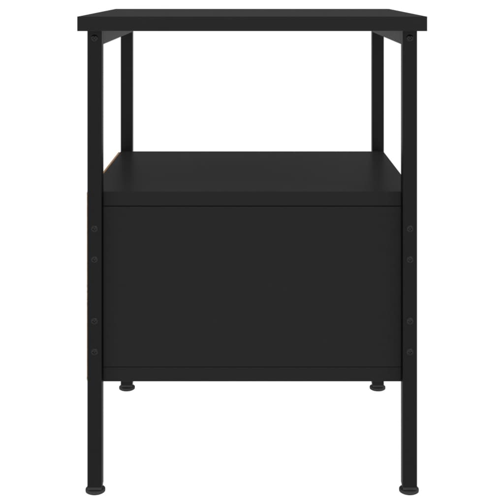 Noptiere, 2 buc., negru, 34x36x50 cm, lemn compozit - Lando