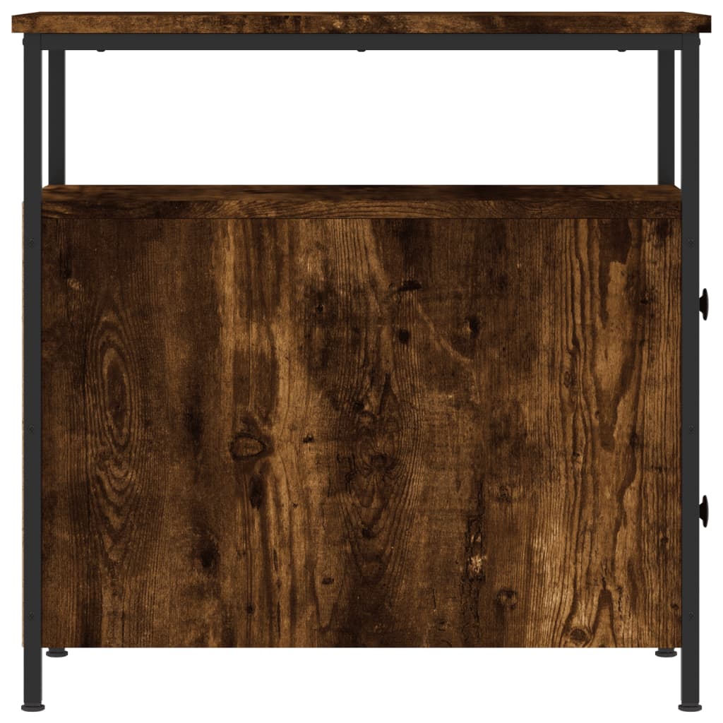 Noptiere, 2 buc., stejar afumat, 30x60x60 cm, lemn prelucrat - Lando