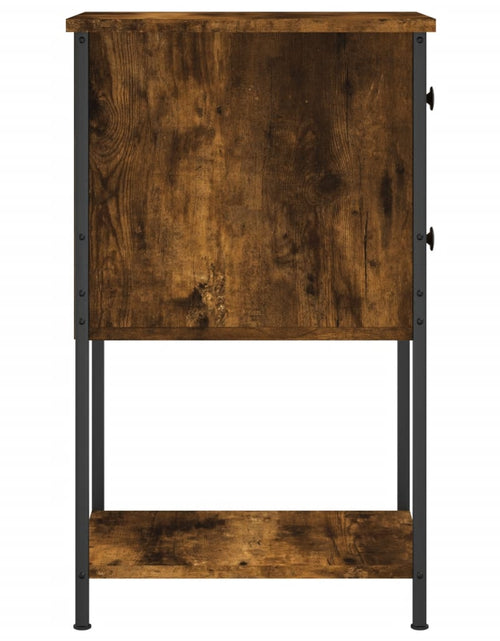 Загрузите изображение в средство просмотра галереи, Noptieră, stejar fumuriu, 32x42x70 cm, lemn compozit - Lando
