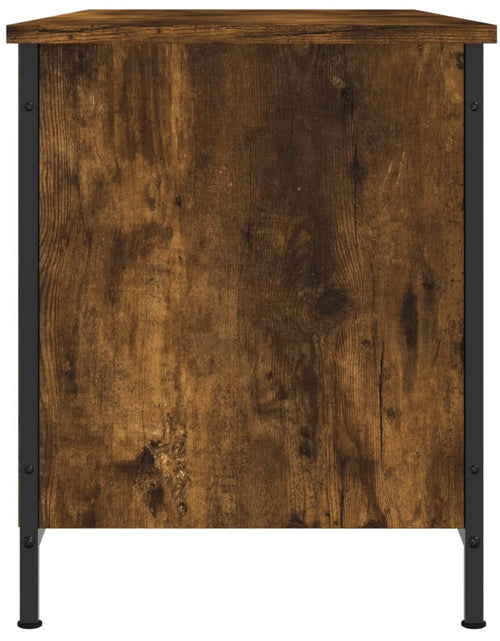Încărcați imaginea în vizualizatorul Galerie, Comodă TV, stejar fumuriu, 100x40x50 cm, lemn prelucrat Lando - Lando
