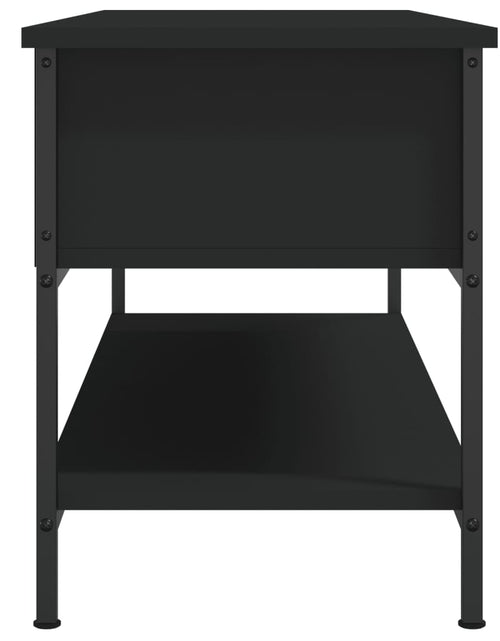 Încărcați imaginea în vizualizatorul Galerie, Dulap TV, negru, 100x35x45 cm, lemn prelucrat Lando - Lando
