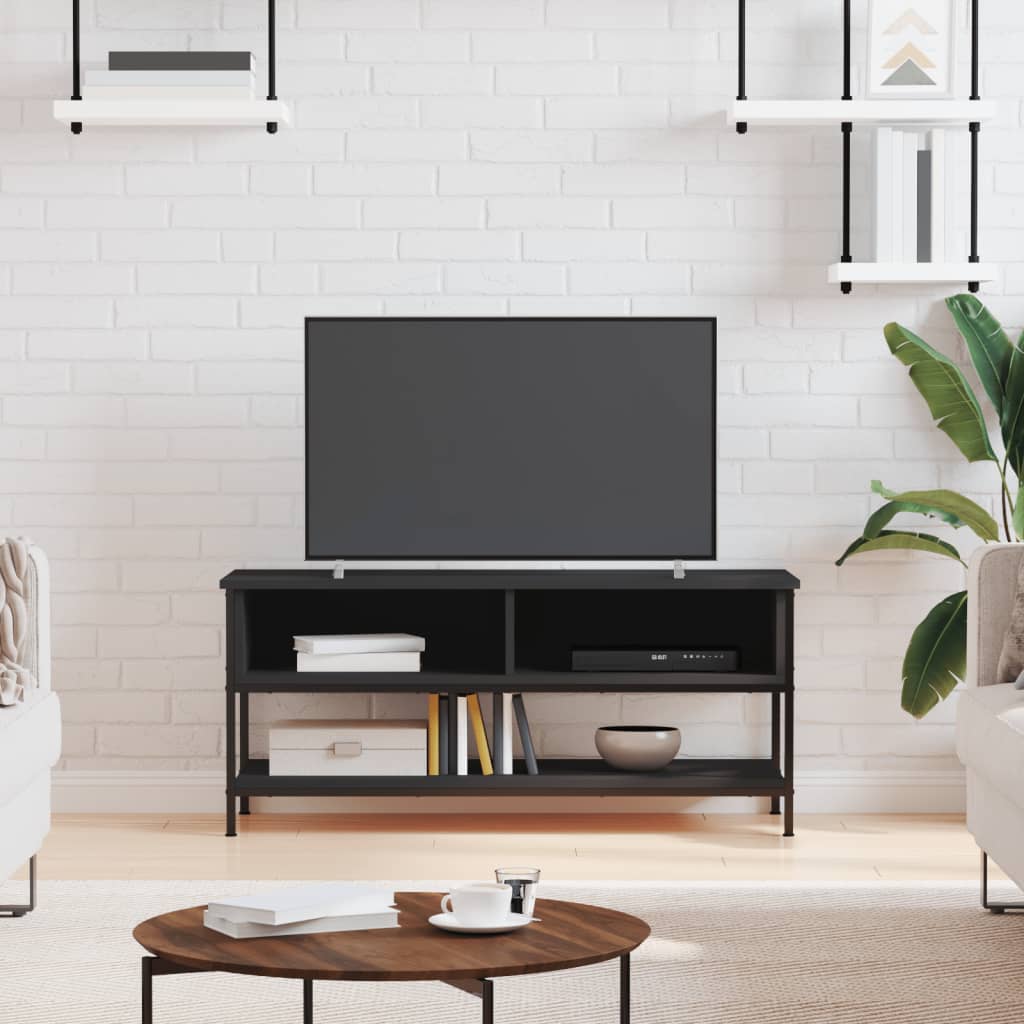Dulap TV, negru, 100x35x45 cm, lemn prelucrat Lando - Lando