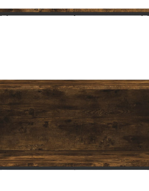 Загрузите изображение в средство просмотра галереи, Raft de cărți stejar afumat 80x30x78,5cm lemn prelucrat și fier Lando - Lando
