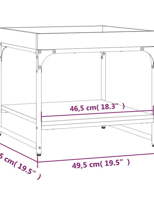 Загрузите изображение в средство просмотра галереи, Masă de cafea, gri sonoma, 49,5x49,5x45 cm, lemn compozit Lando - Lando
