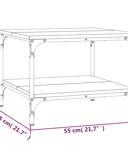 Загрузите изображение в средство просмотра галереи, Măsuță de cafea, stejar fumuriu, 55x55x40 cm, lemn prelucrat Lando - Lando
