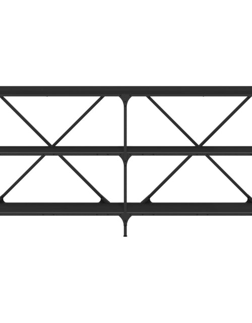 Загрузите изображение в средство просмотра галереи, Masă consolă, negru, 160x30x75 cm, lemn prelucrat și fier Lando - Lando
