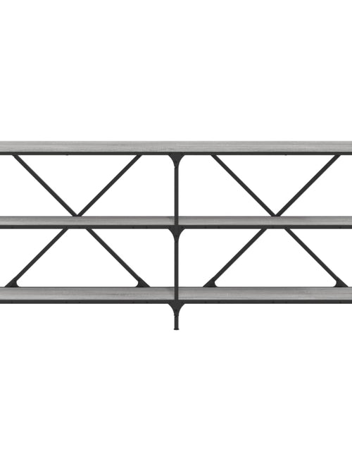 Загрузите изображение в средство просмотра галереи, Masă consolă gri sonoma 180x30x75 cm Lemn prelucrat și fier Lando - Lando
