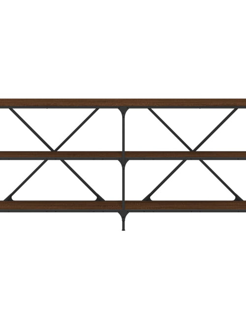 Загрузите изображение в средство просмотра галереи, Masă consolă stejar maro 180x30x75 cm lemn prelucrat și fier Lando - Lando
