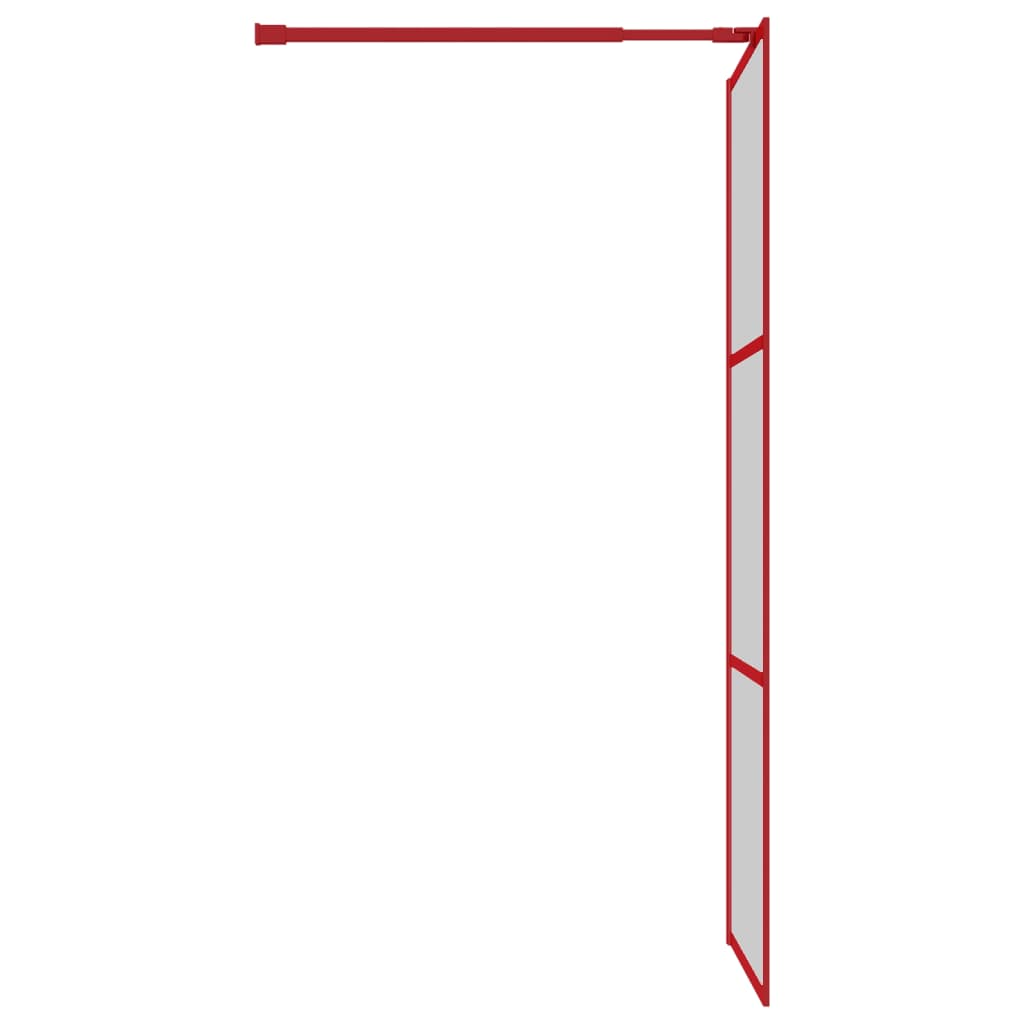 Paravan duș walk-in, roșu, 80x195 cm, sticlă ESG transparentă Lando - Lando