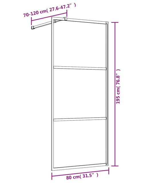 Încărcați imaginea în vizualizatorul Galerie, Paravan duș walk-in, roșu, 80x195 cm, sticlă ESG transparentă Lando - Lando
