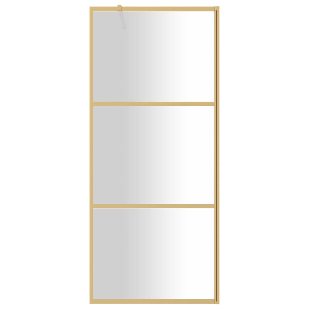 Paravan de duș walk-in auriu, 90x195 cm sticlă ESG transparentă - Lando