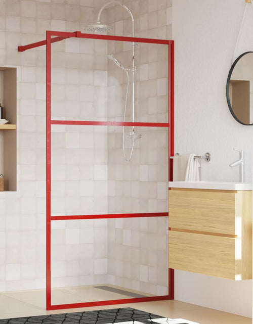 Încărcați imaginea în vizualizatorul Galerie, Paravan duș walk-in, roșu, 100x195 cm, sticlă ESG transparentă Lando - Lando
