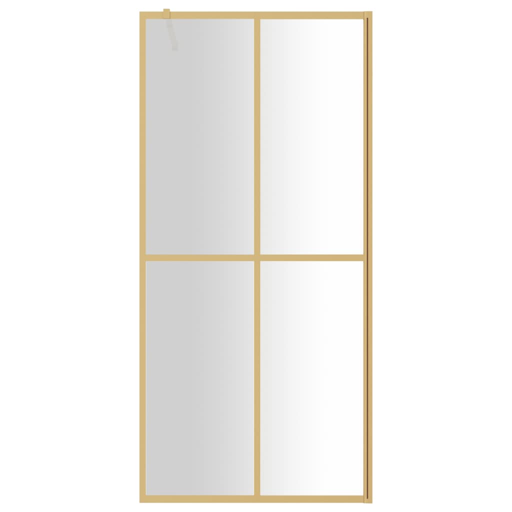 Paravan duș walk-in, auriu, 80x195 cm, sticlă ESG transparentă Lando - Lando
