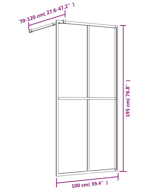 Încărcați imaginea în vizualizatorul Galerie, Paravan duș walk-in, roșu, 100x195 cm, sticlă ESG transparentă Lando - Lando
