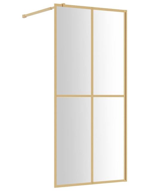 Încărcați imaginea în vizualizatorul Galerie, Paravan duș walk-in, auriu, 100x195 cm, sticlă ESG transparentă Lando - Lando
