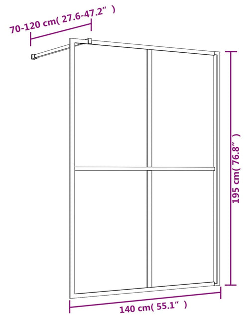 Încărcați imaginea în vizualizatorul Galerie, Paravan de duș walk-in, roșu, 140x195cm sticlă ESG transparentă Lando - Lando
