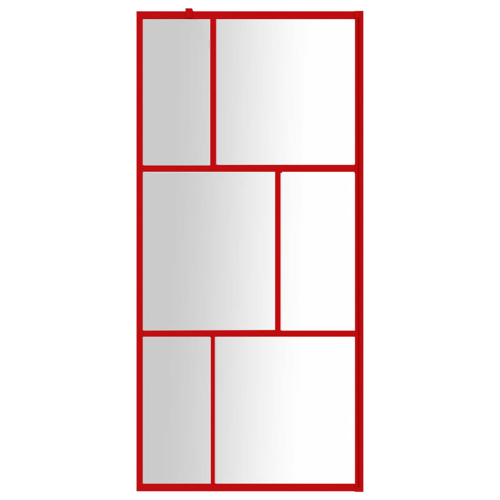 Paravan duș walk-in, roșu, 80x195 cm, sticlă ESG transparentă Lando - Lando