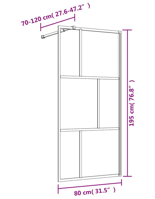 Загрузите изображение в средство просмотра галереи, Paravan duș walk-in, roșu, 80x195 cm, sticlă ESG transparentă Lando - Lando
