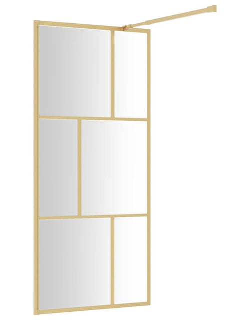 Încărcați imaginea în vizualizatorul Galerie, Paravan de duș walk-in auriu, 90x195 cm sticlă ESG transparentă Lando - Lando
