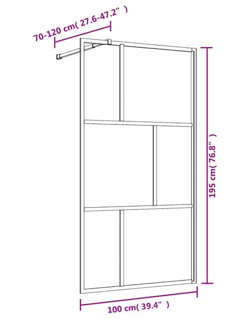 Încărcați imaginea în vizualizatorul Galerie, Paravan duș walk-in, roșu, 100x195 cm, sticlă ESG transparentă Lando - Lando
