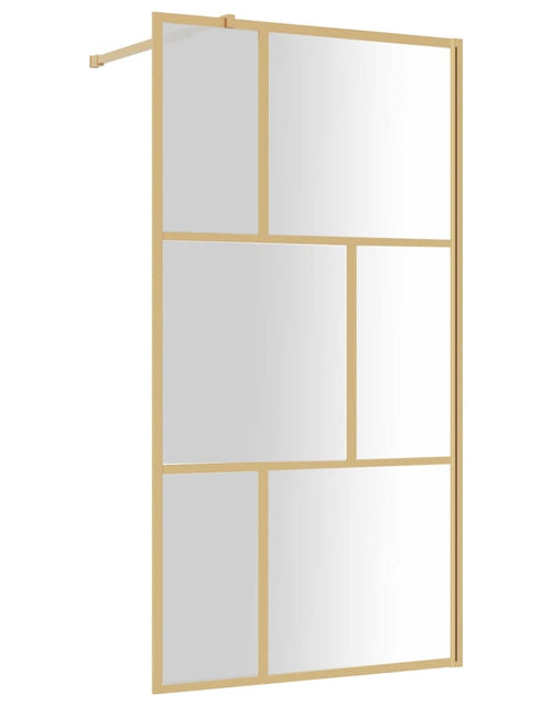 Încărcați imaginea în vizualizatorul Galerie, Paravan duș walk-in, auriu, 100x195 cm, sticlă ESG transparentă Lando - Lando
