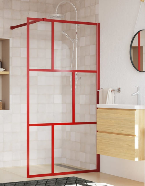 Încărcați imaginea în vizualizatorul Galerie, Paravan de duș walk-in roșu 115x195 cm sticlă ESG transparentă Lando - Lando
