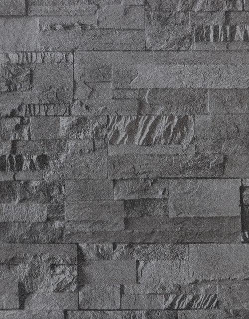 Încărcați imaginea în vizualizatorul Galerie, Tapet 3D cu aspect de piatră, negru Lando - Lando
