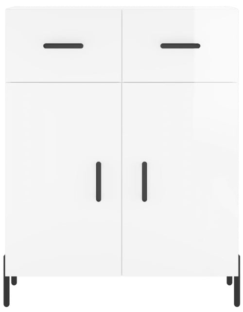 Încărcați imaginea în vizualizatorul Galerie, Servantă, alb extralucios, 69,5x34x90 cm, lemn compozit Lando - Lando

