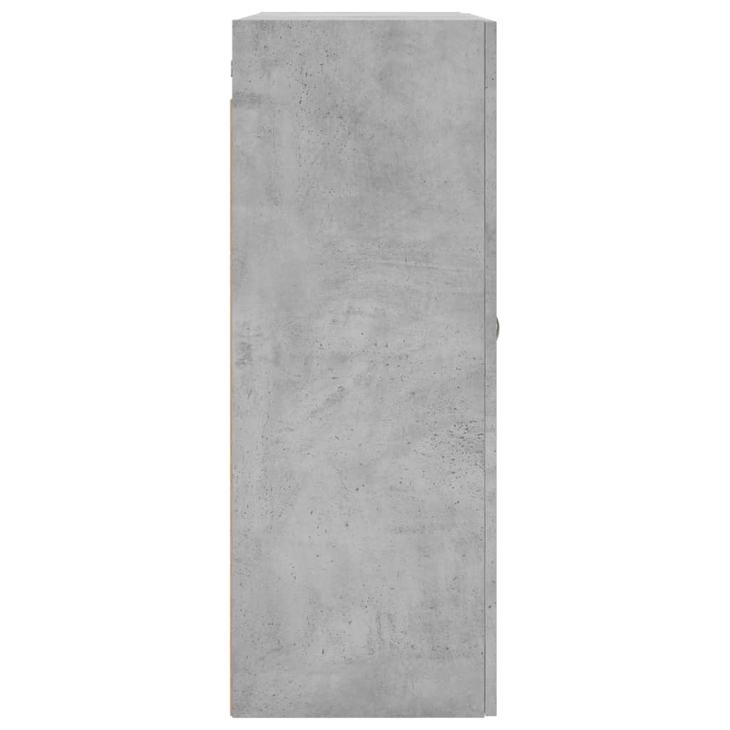 Dulap cu montaj pe perete, gri beton, 69,5x34x90 cm Lando - Lando