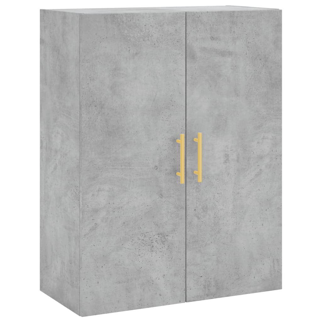 Dulap cu montaj pe perete, gri beton, 69,5x34x90 cm Lando - Lando