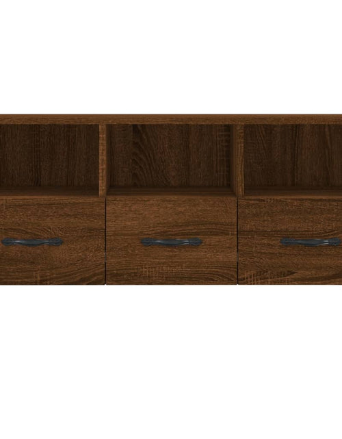 Încărcați imaginea în vizualizatorul Galerie, Dulap TV stejar maro 102x36x50 cm, lemn prelucrat Lando - Lando
