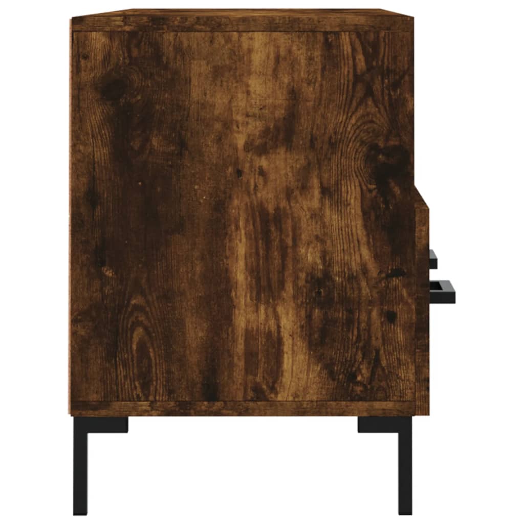 Dulap TV stejar afumat, 102x36x50 cm, lemn prelucrat Lando - Lando