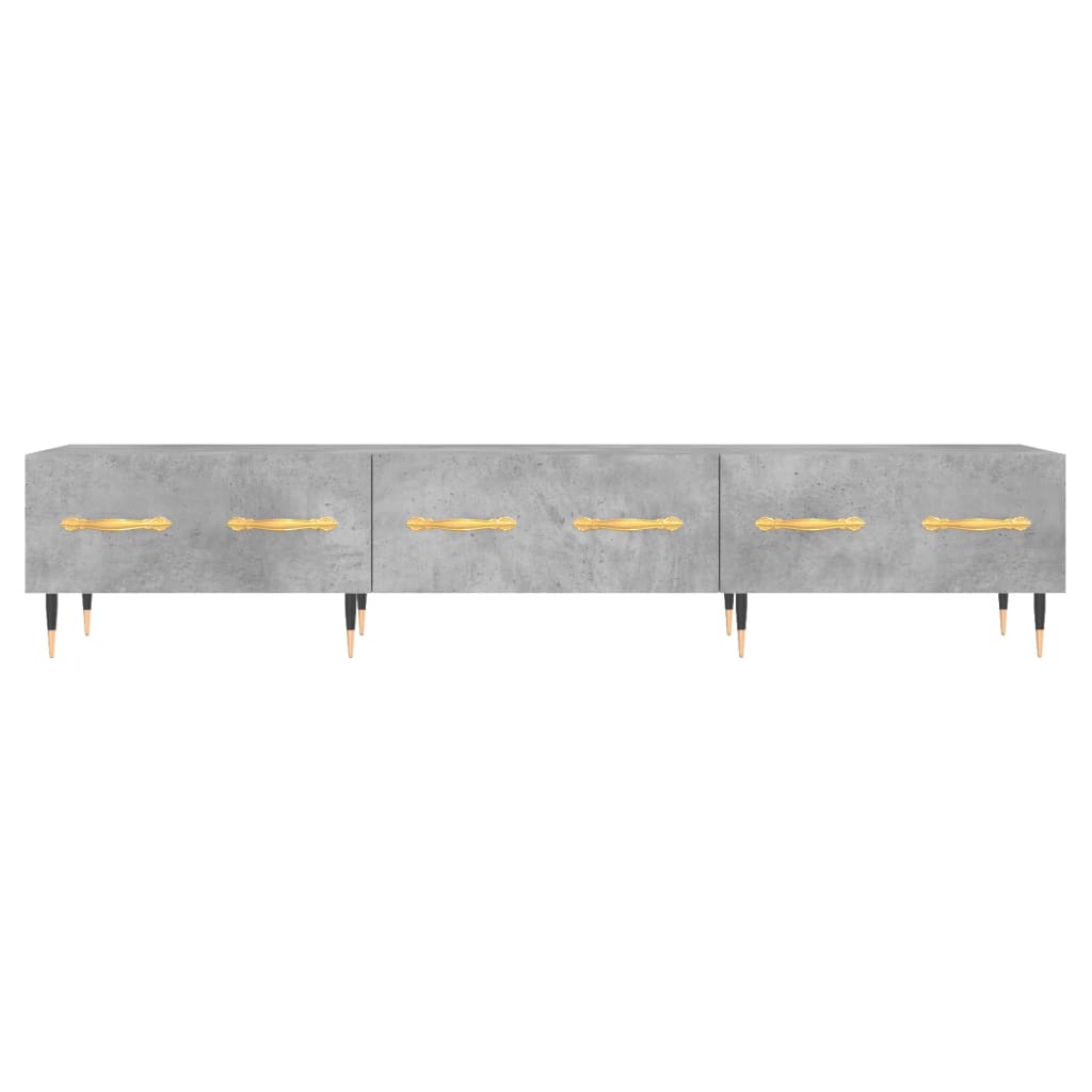 Comodă TV, gri beton, 150x36x30 cm, lemn prelucrat Lando - Lando