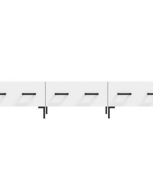 Încărcați imaginea în vizualizatorul Galerie, Comodă TV, alb, 150x36x30 cm, lemn prelucrat Lando - Lando
