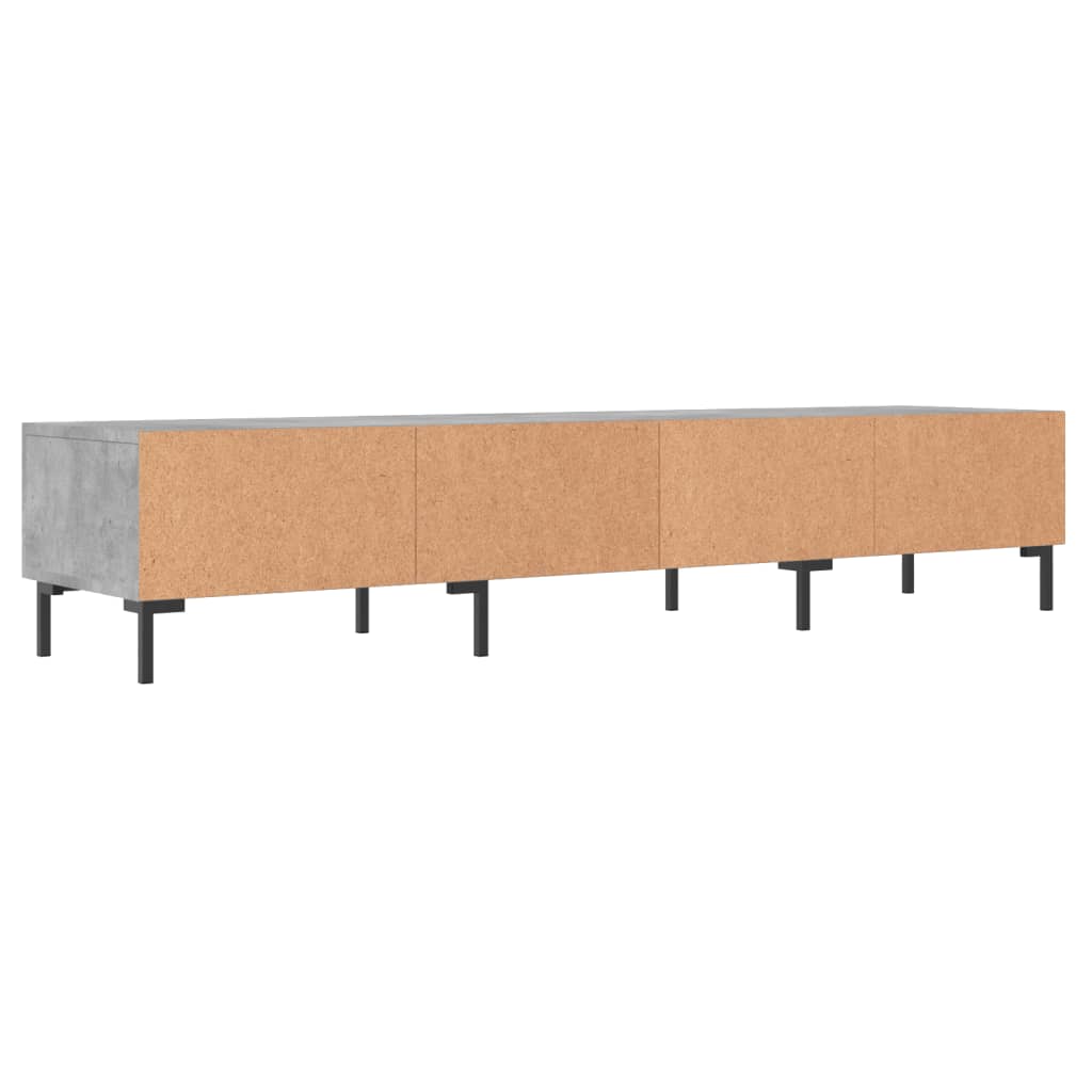 Comodă TV, gri beton, 150x36x30 cm, lemn prelucrat Lando - Lando