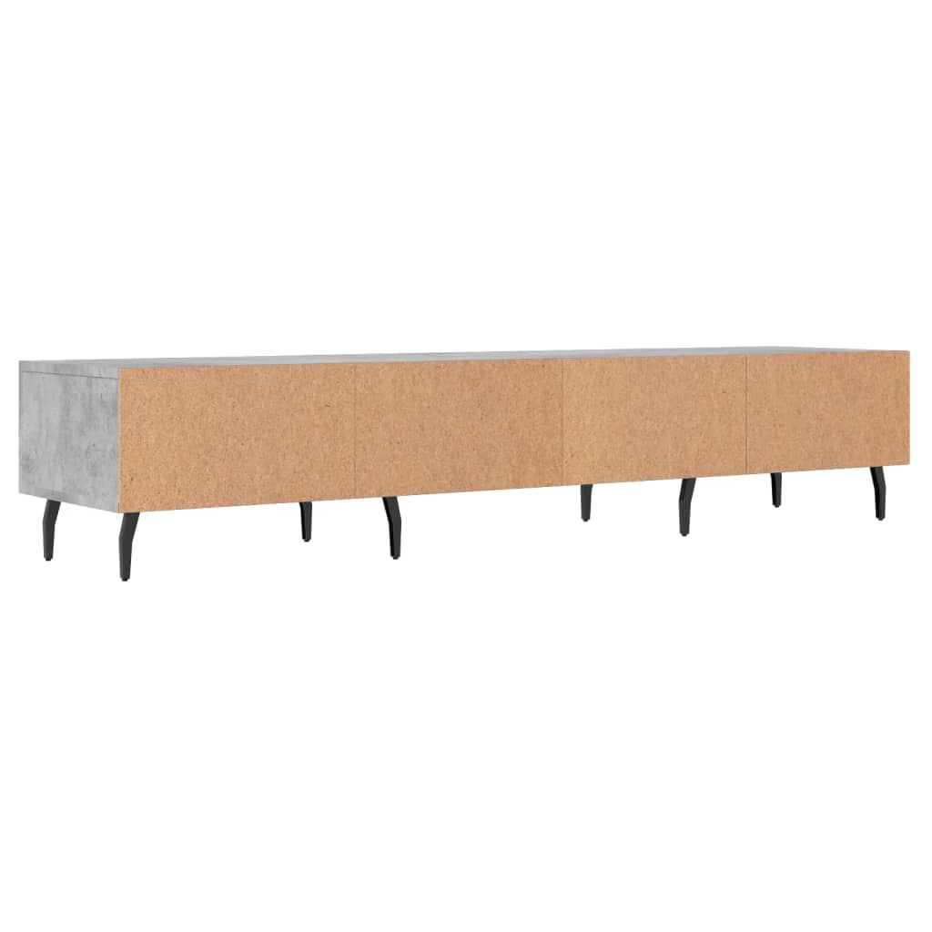 Comodă TV, gri beton, 150x36x30 cm, lemn prelucrat Lando - Lando