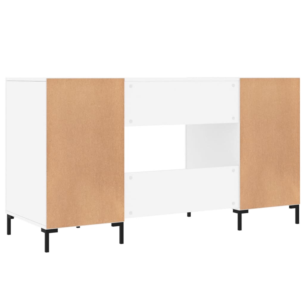 Birou, alb, 140x50x75 cm, lemn compozit - Lando