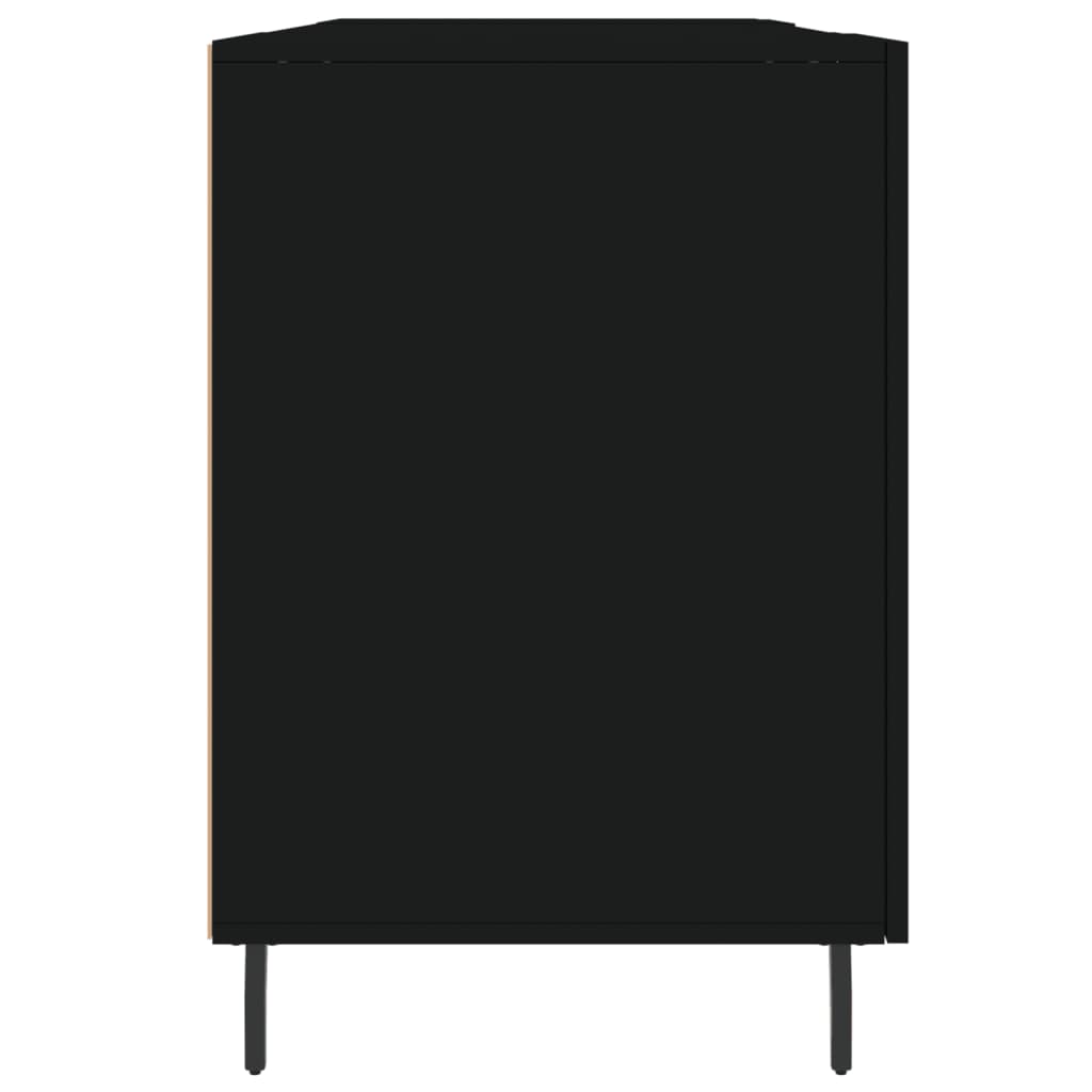 Birou, negru, 140x50x75 cm, lemn compozit - Lando
