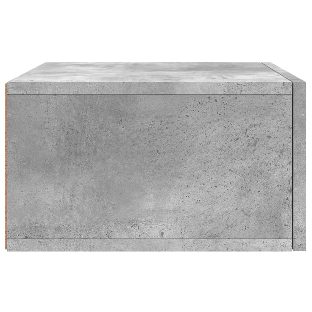Noptieră de perete, gri beton, 35x35x20 cm - Lando