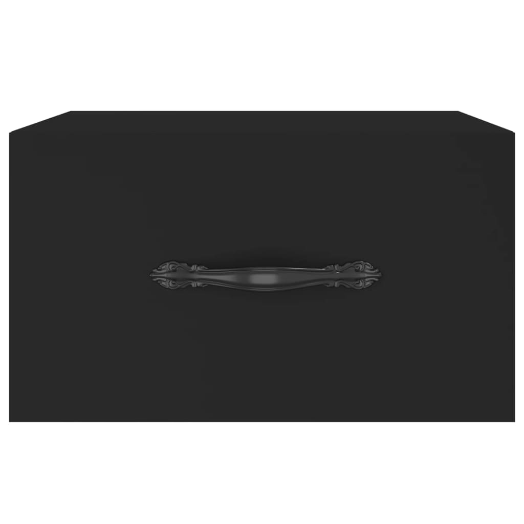 Noptiere de perete, 2 buc., negru, 35x35x20 cm - Lando