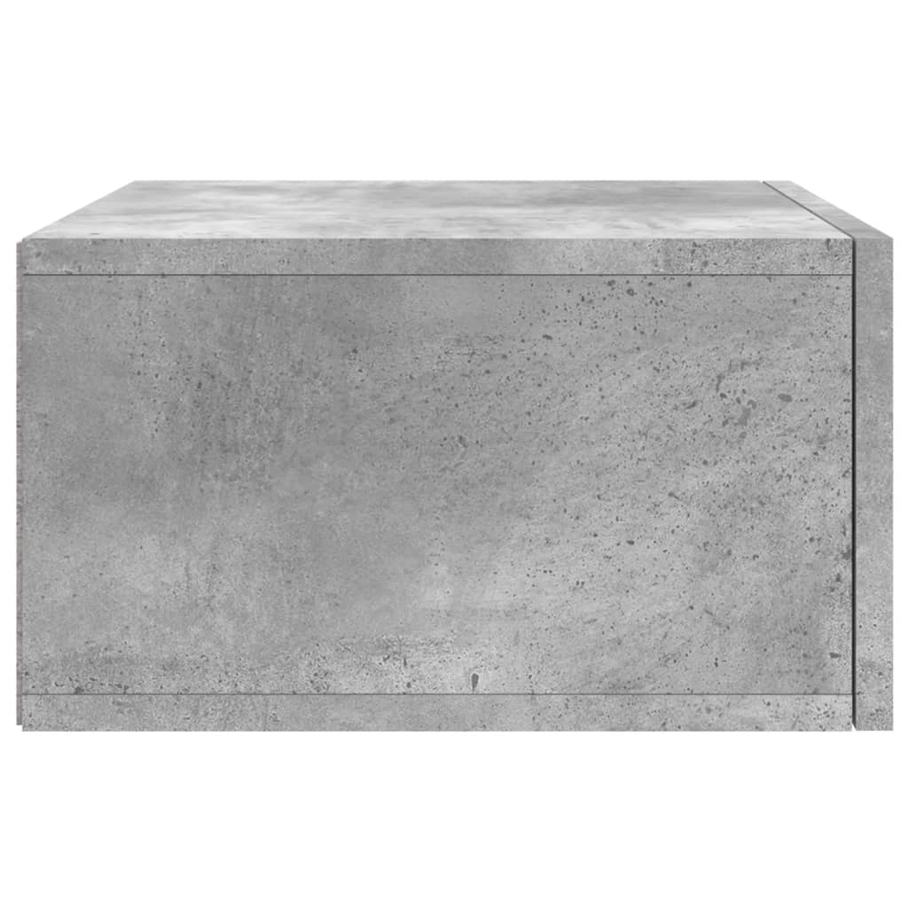 Noptiere montate pe perete 2 buc. gri beton 35x35x20 cm - Lando