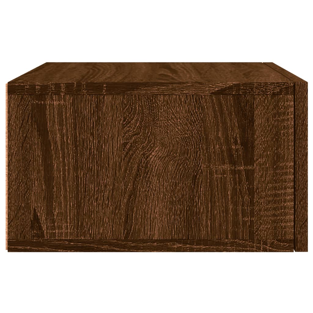 Noptiere de perete, 2 buc., stejar maro, 35x35x20 cm - Lando